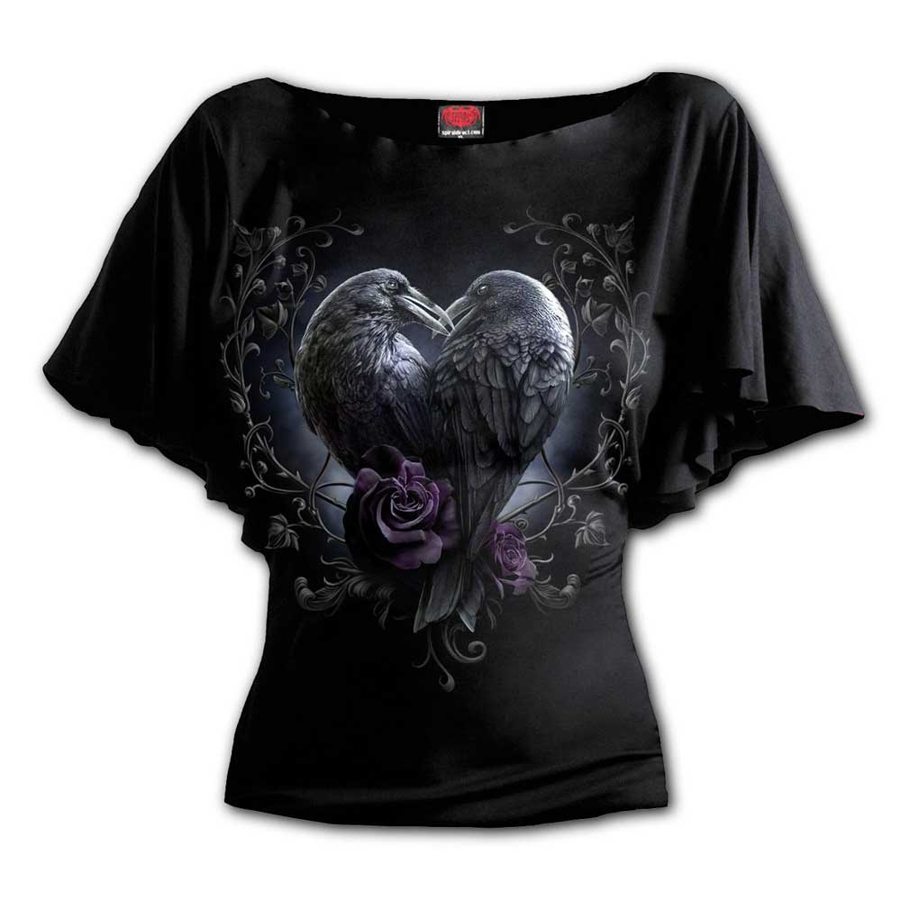 Spiral - RAVEN HEART Top - Zwart